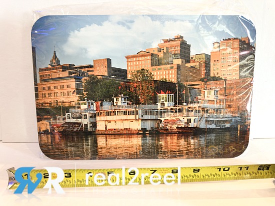 8x12 Metal Print "The Memphis and Island Queen Docked"